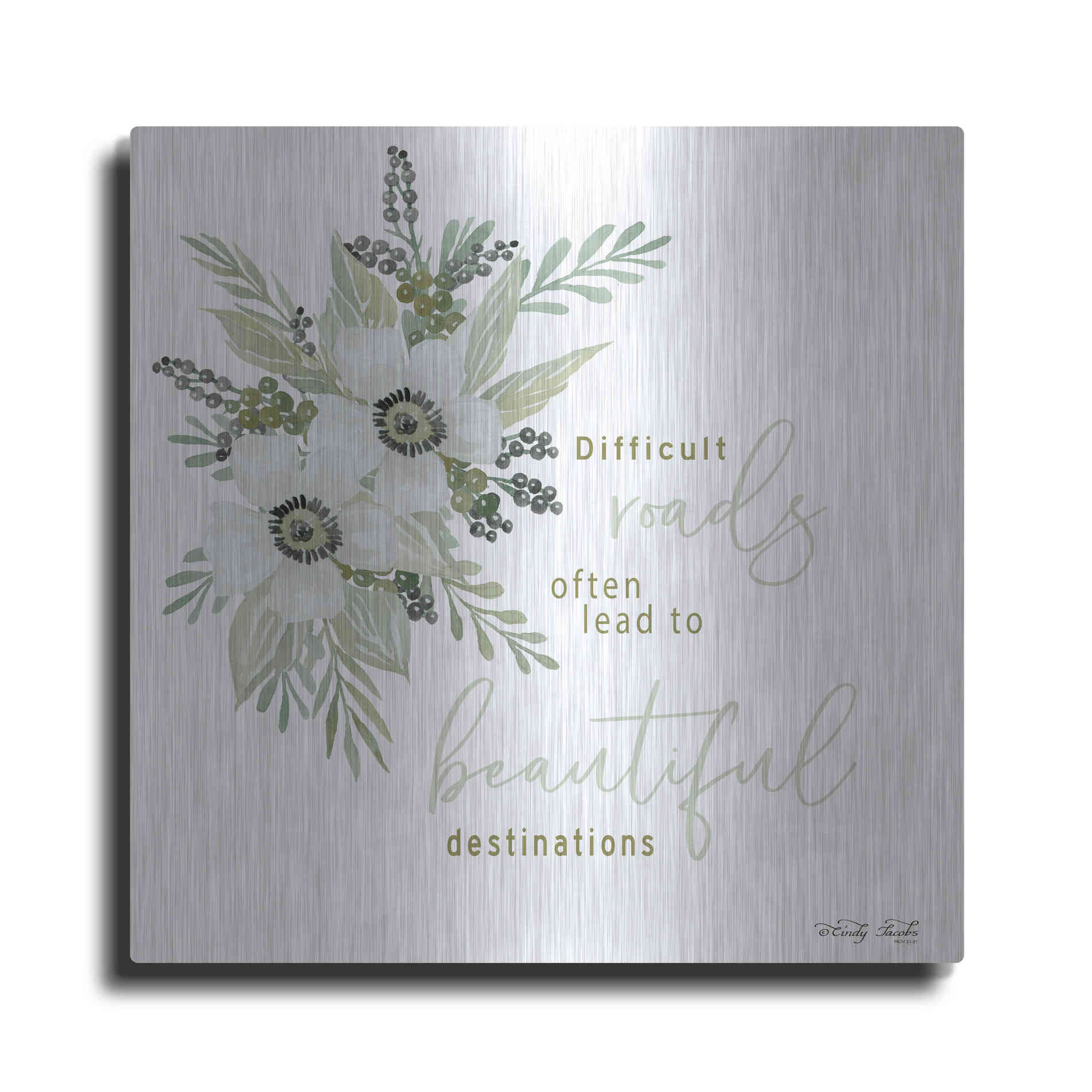 Luxe Metal Art 'Beautiful Destinations' by Cindy Jacobs, Metal Wall Art