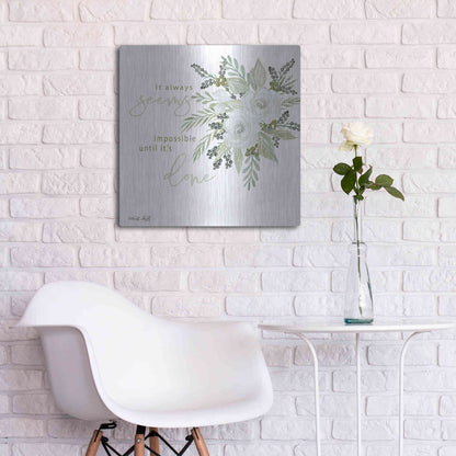Luxe Metal Art 'It's Done' by Cindy Jacobs, Metal Wall Art,24x24