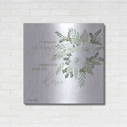 Luxe Metal Art 'It's Done' by Cindy Jacobs, Metal Wall Art,36x36