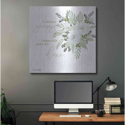 Luxe Metal Art 'It's Done' by Cindy Jacobs, Metal Wall Art,36x36