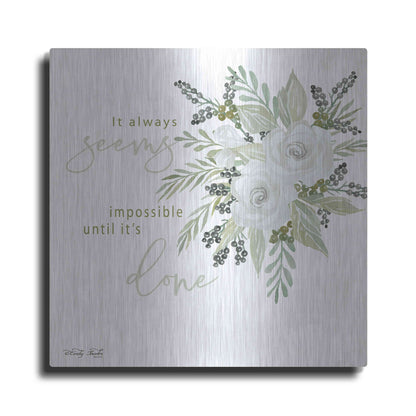 Luxe Metal Art 'It's Done' by Cindy Jacobs, Metal Wall Art