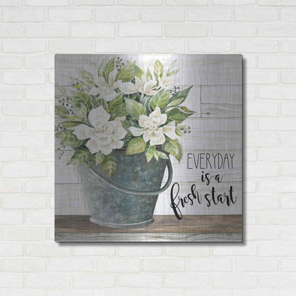 Luxe Metal Art 'Everyday is a Fresh Start' by Cindy Jacobs, Metal Wall Art,36x36