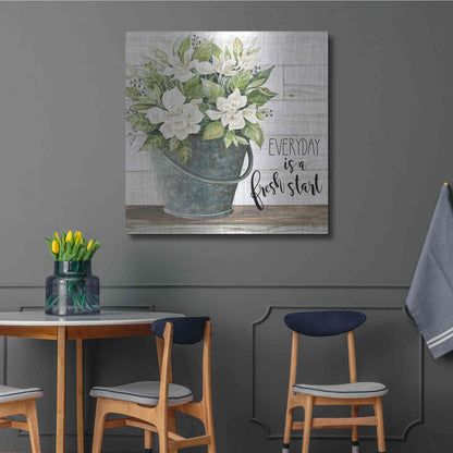 Luxe Metal Art 'Everyday is a Fresh Start' by Cindy Jacobs, Metal Wall Art,36x36