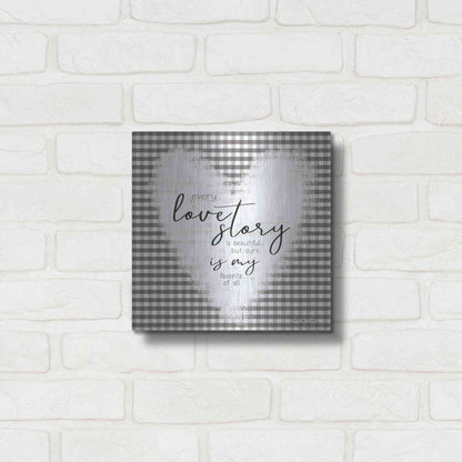 Luxe Metal Art 'Love Story' by Cindy Jacobs, Metal Wall Art,12x12