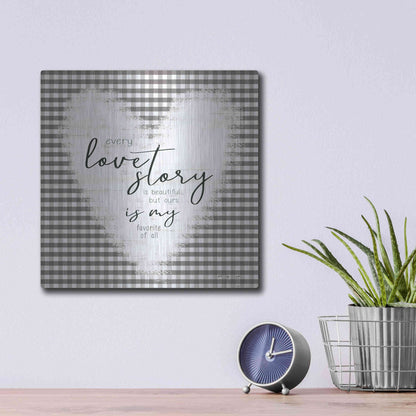 Luxe Metal Art 'Love Story' by Cindy Jacobs, Metal Wall Art,12x12