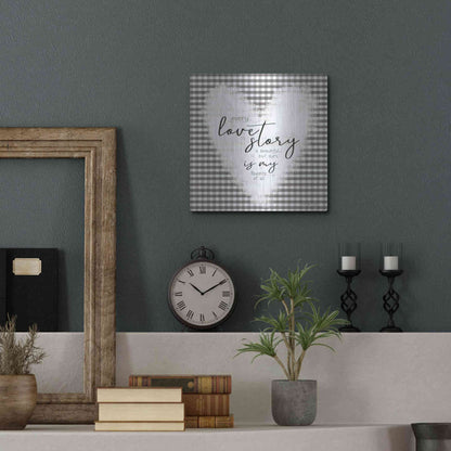 Luxe Metal Art 'Love Story' by Cindy Jacobs, Metal Wall Art,12x12