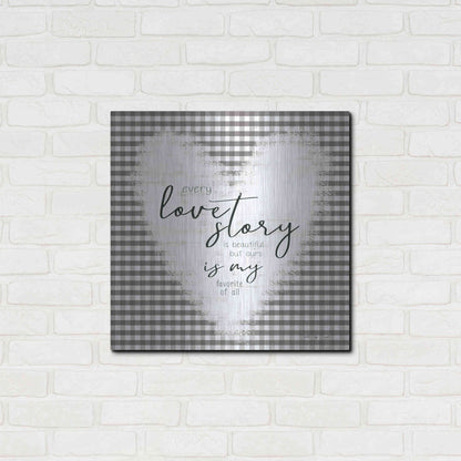 Luxe Metal Art 'Love Story' by Cindy Jacobs, Metal Wall Art,24x24