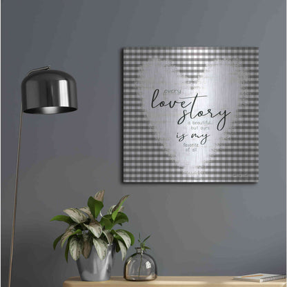 Luxe Metal Art 'Love Story' by Cindy Jacobs, Metal Wall Art,24x24