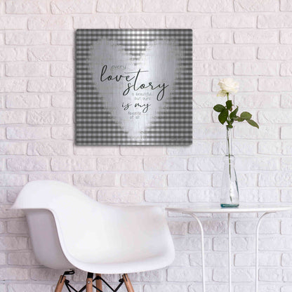 Luxe Metal Art 'Love Story' by Cindy Jacobs, Metal Wall Art,24x24