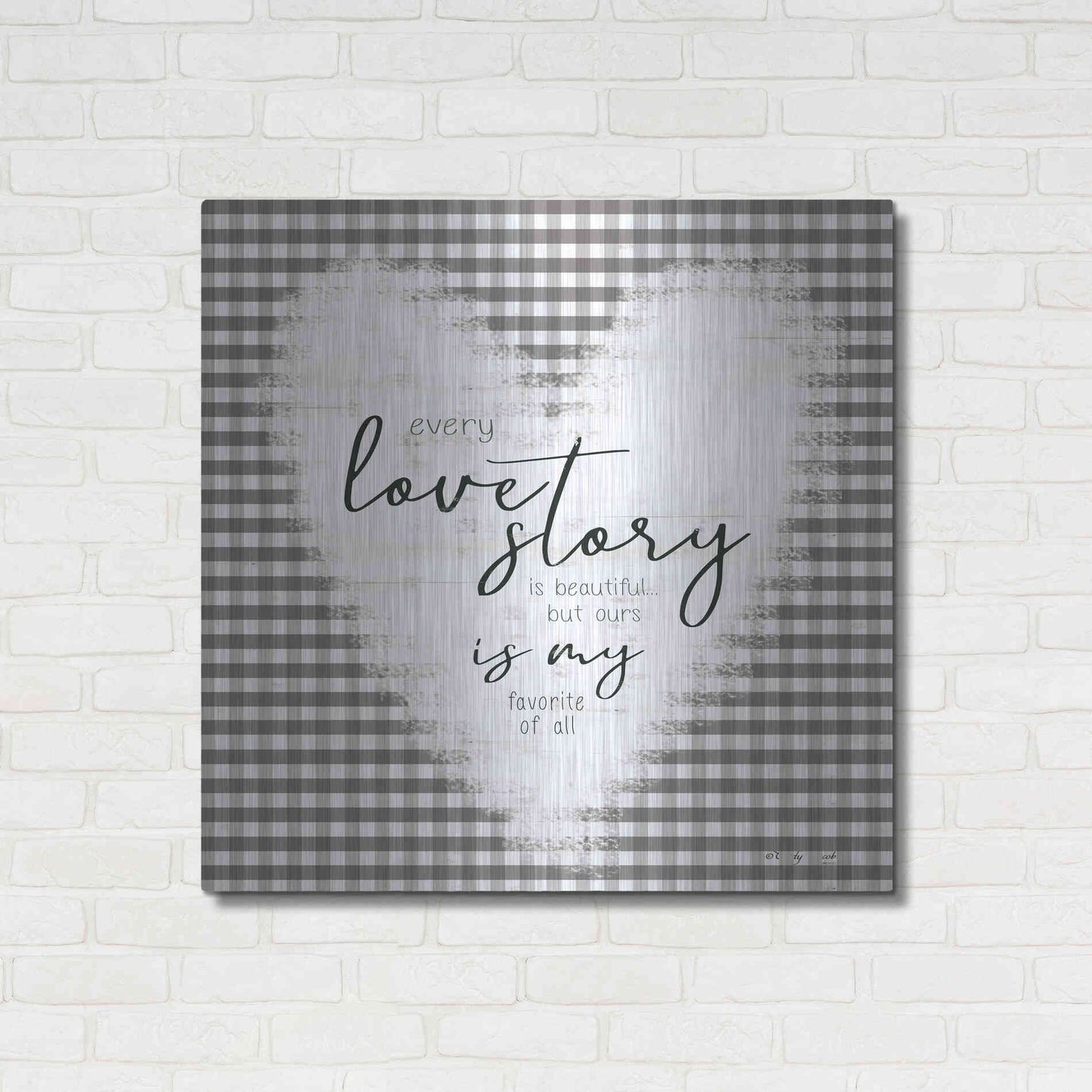 Luxe Metal Art 'Love Story' by Cindy Jacobs, Metal Wall Art,36x36