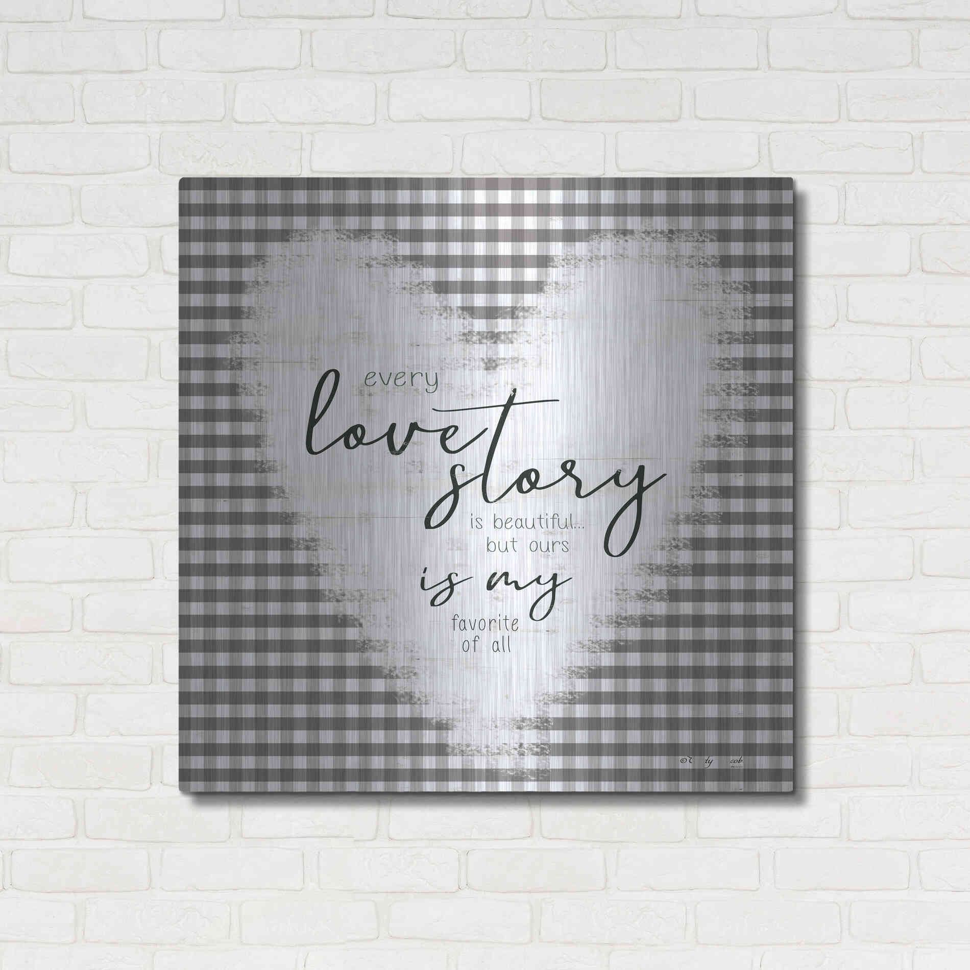 Luxe Metal Art 'Love Story' by Cindy Jacobs, Metal Wall Art,36x36