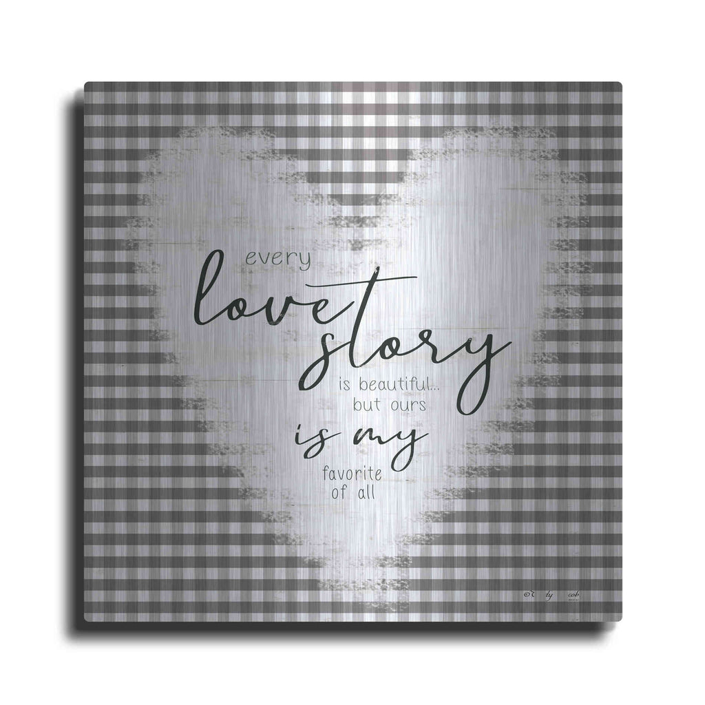Luxe Metal Art 'Love Story' by Cindy Jacobs, Metal Wall Art
