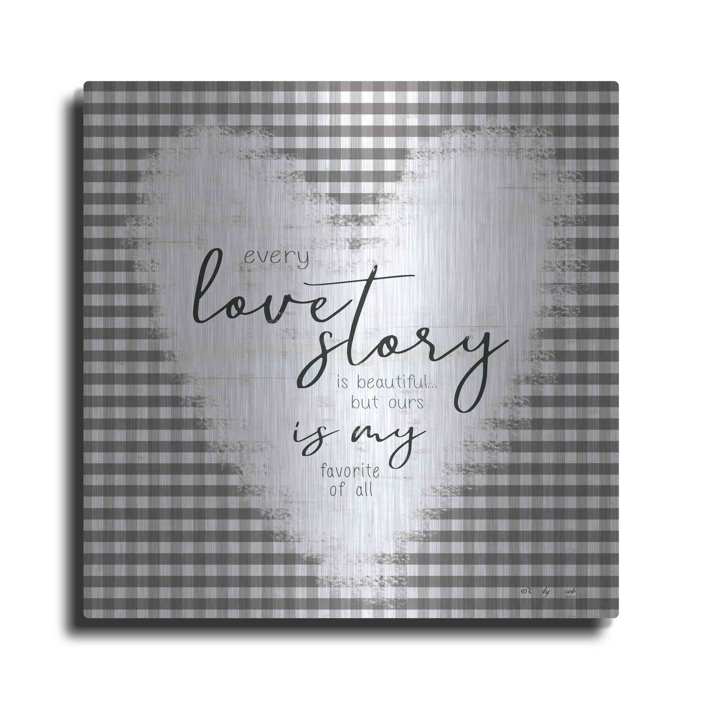 Luxe Metal Art 'Love Story' by Cindy Jacobs, Metal Wall Art