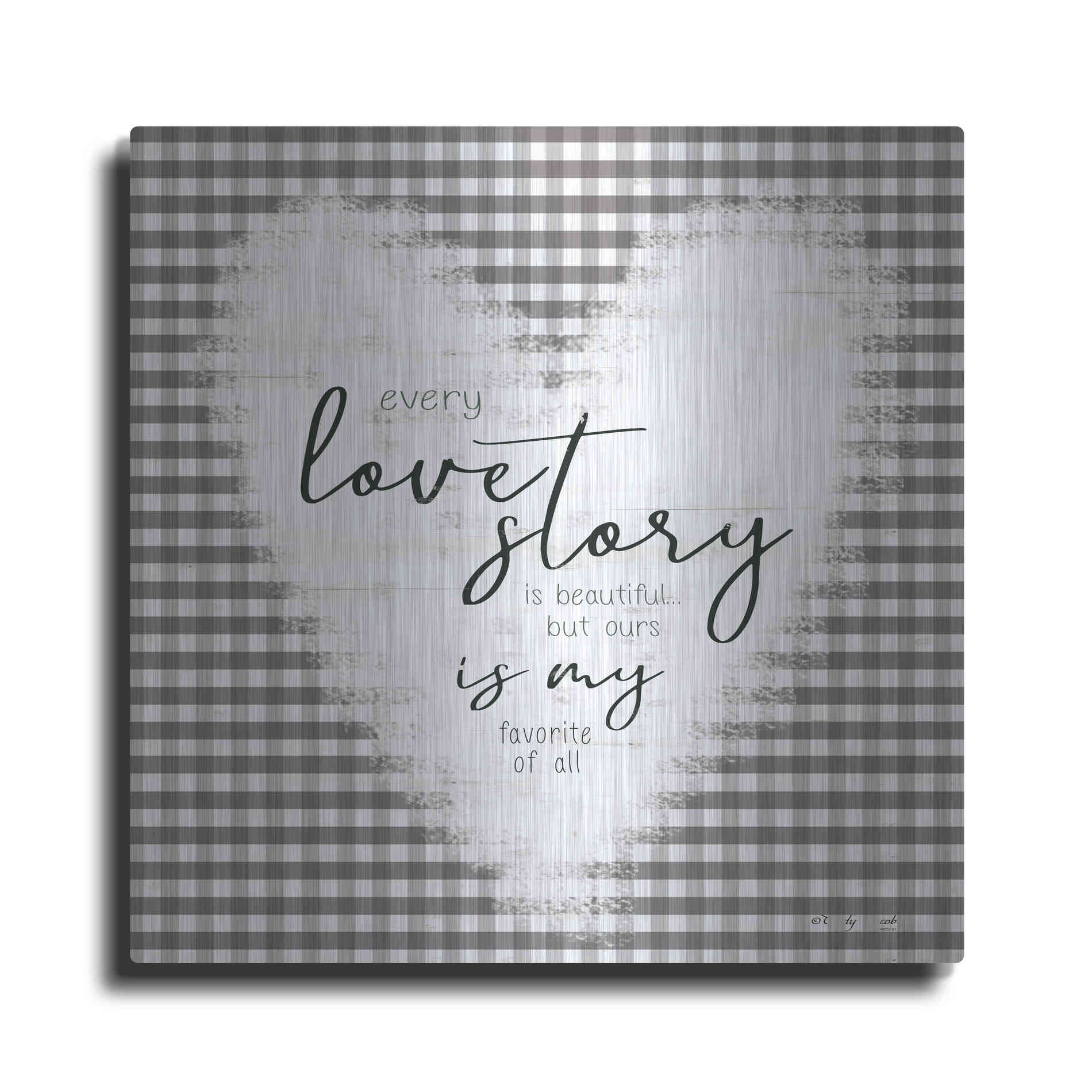 Luxe Metal Art 'Love Story' by Cindy Jacobs, Metal Wall Art