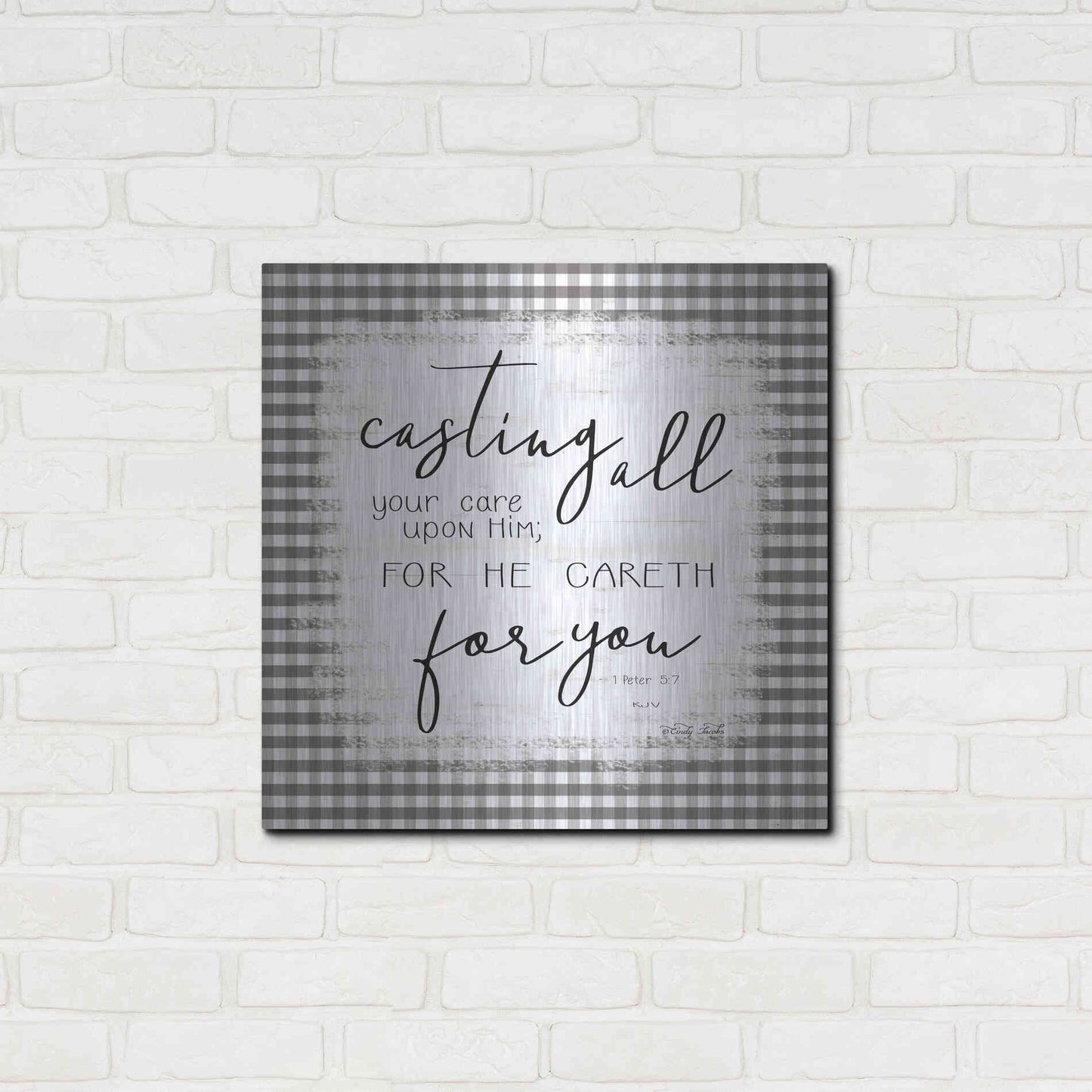 Luxe Metal Art 'Casting All' by Cindy Jacobs, Metal Wall Art,24x24