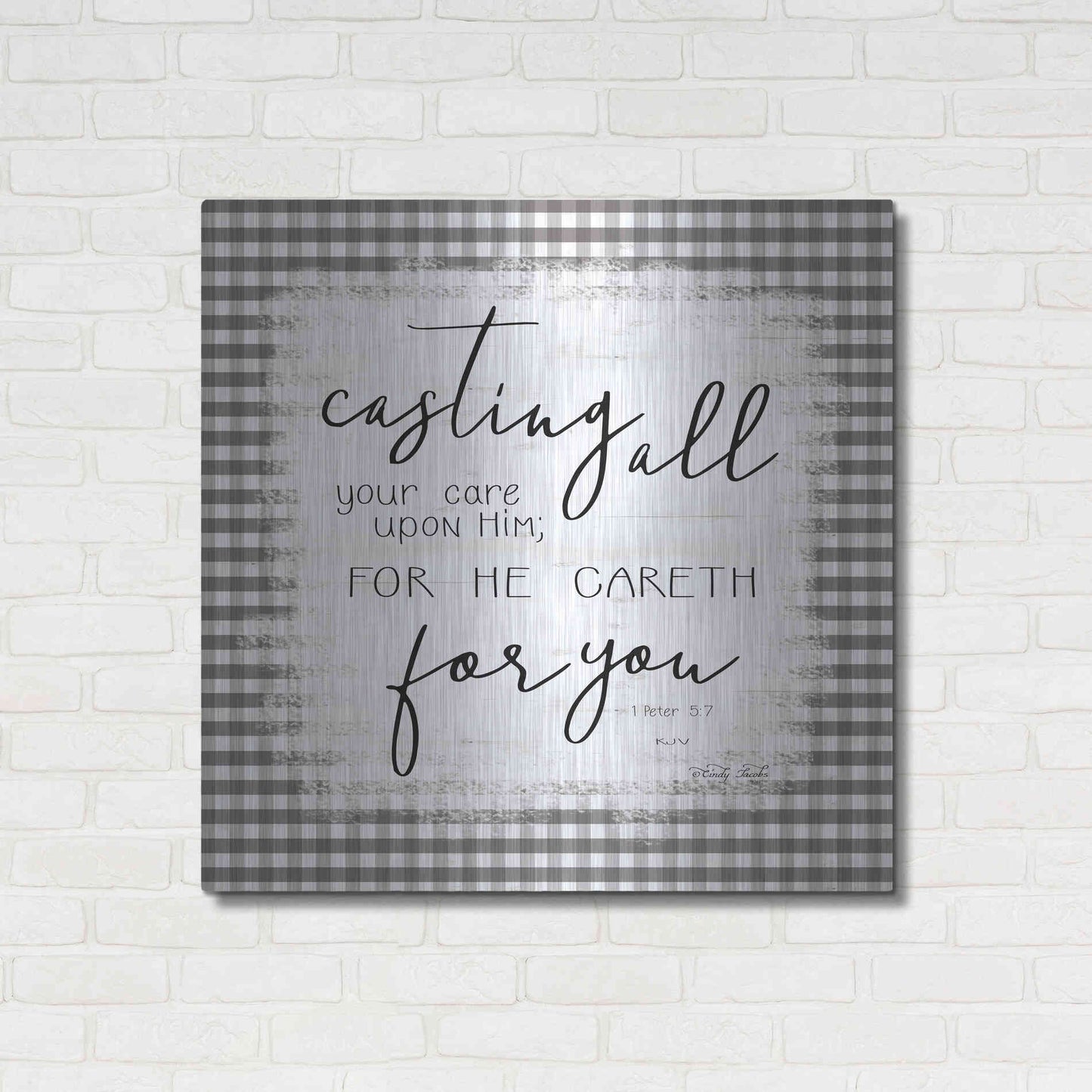 Luxe Metal Art 'Casting All' by Cindy Jacobs, Metal Wall Art,36x36