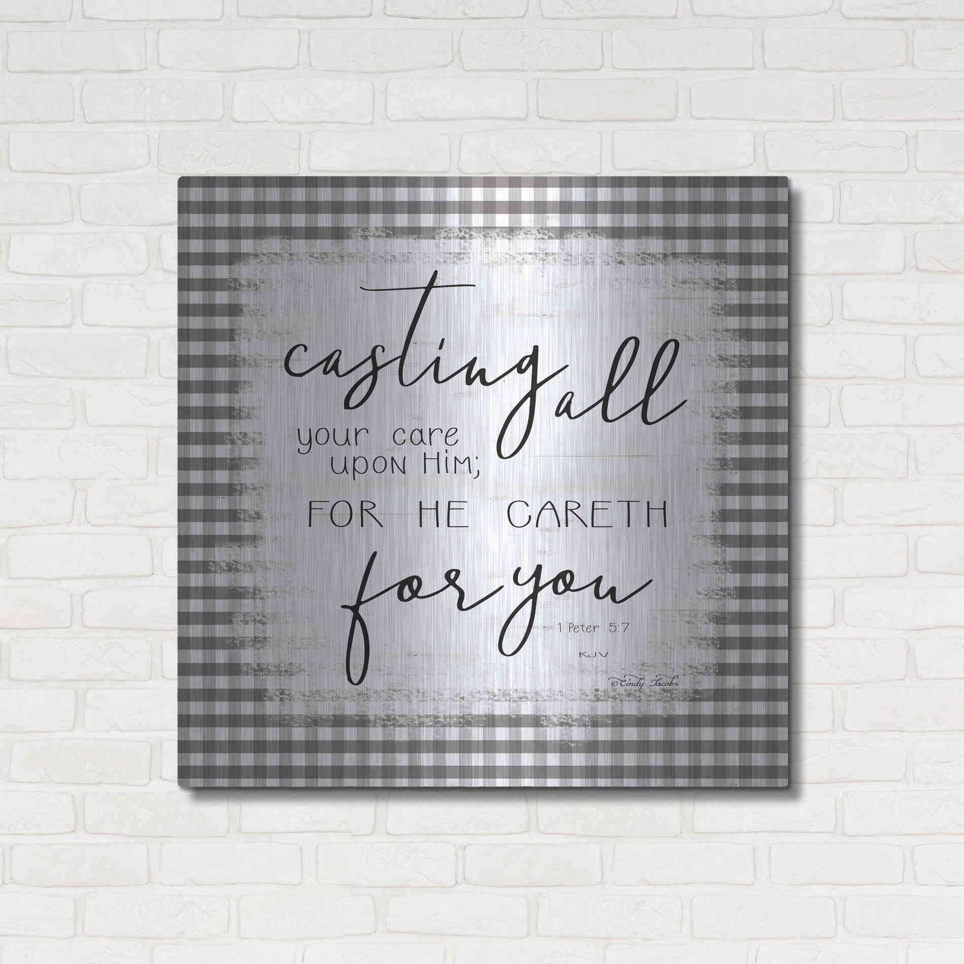 Luxe Metal Art 'Casting All' by Cindy Jacobs, Metal Wall Art,36x36