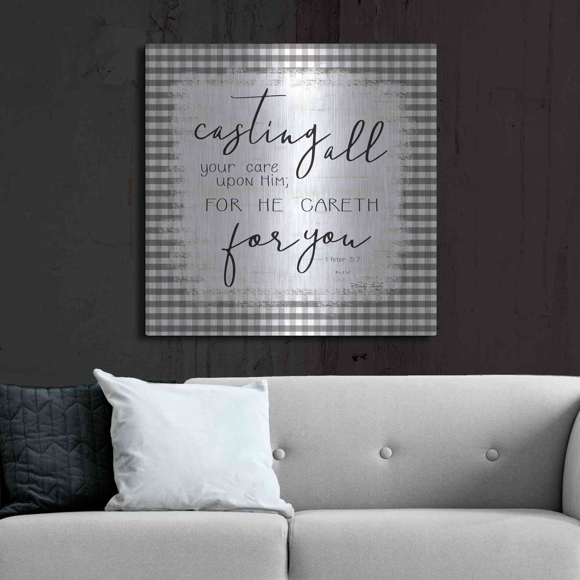 Luxe Metal Art 'Casting All' by Cindy Jacobs, Metal Wall Art,36x36