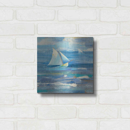 Luxe Metal Art 'Ocean Sail V.2 Sq' by Albena Hristova, Metal Wall Art,12x12