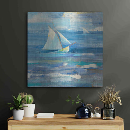 Luxe Metal Art 'Ocean Sail V.2 Sq' by Albena Hristova, Metal Wall Art,24x24