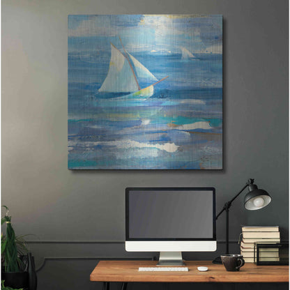Luxe Metal Art 'Ocean Sail V.2 Sq' by Albena Hristova, Metal Wall Art,36x36