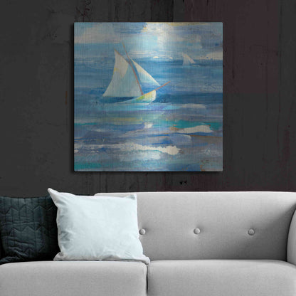 Luxe Metal Art 'Ocean Sail V.2 Sq' by Albena Hristova, Metal Wall Art,36x36