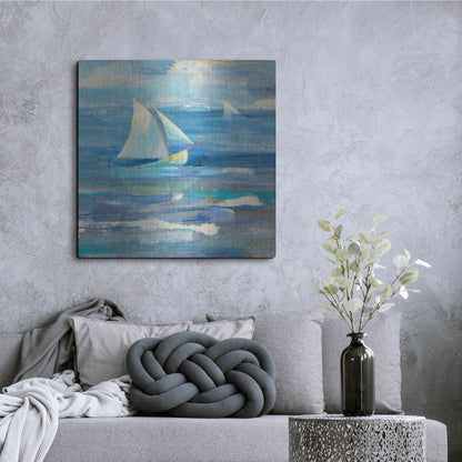 Luxe Metal Art 'Ocean Sail V.2 Sq' by Albena Hristova, Metal Wall Art,36x36