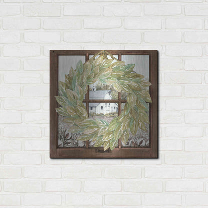 Luxe Metal Art 'Country Windowpane' by Cindy Jacobs, Metal Wall Art,24x24