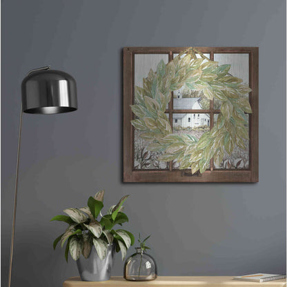 Luxe Metal Art 'Country Windowpane' by Cindy Jacobs, Metal Wall Art,24x24