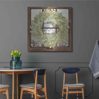 Luxe Metal Art 'Country Windowpane' by Cindy Jacobs, Metal Wall Art,36x36