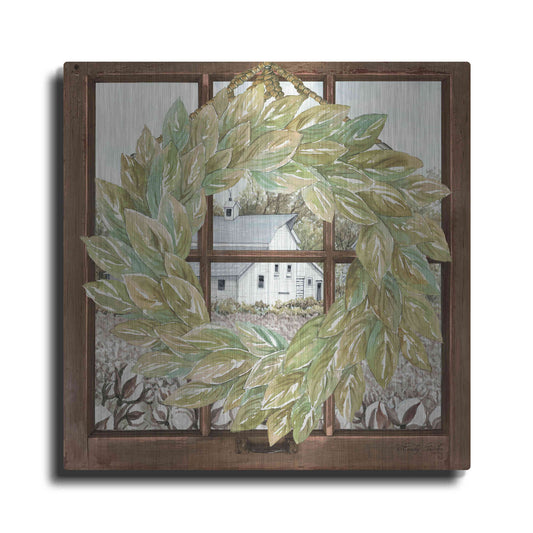 Luxe Metal Art 'Country Windowpane' by Cindy Jacobs, Metal Wall Art