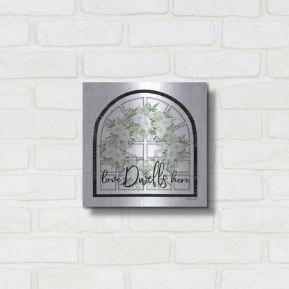 Luxe Metal Art 'Love Dwells Here' by Cindy Jacobs, Metal Wall Art,12x12