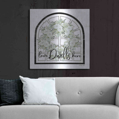 Luxe Metal Art 'Love Dwells Here' by Cindy Jacobs, Metal Wall Art,36x36