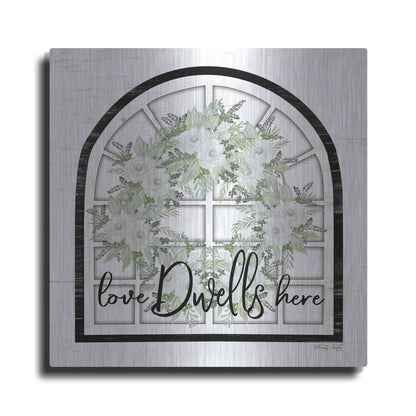 Luxe Metal Art 'Love Dwells Here' by Cindy Jacobs, Metal Wall Art