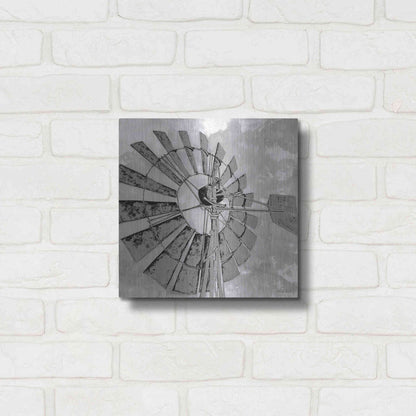 Luxe Metal Art 'Windmill Rotor' by Cindy Jacobs, Metal Wall Art,12x12