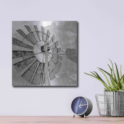 Luxe Metal Art 'Windmill Rotor' by Cindy Jacobs, Metal Wall Art,12x12