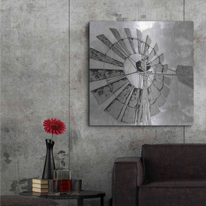 Luxe Metal Art 'Windmill Rotor' by Cindy Jacobs, Metal Wall Art,36x36