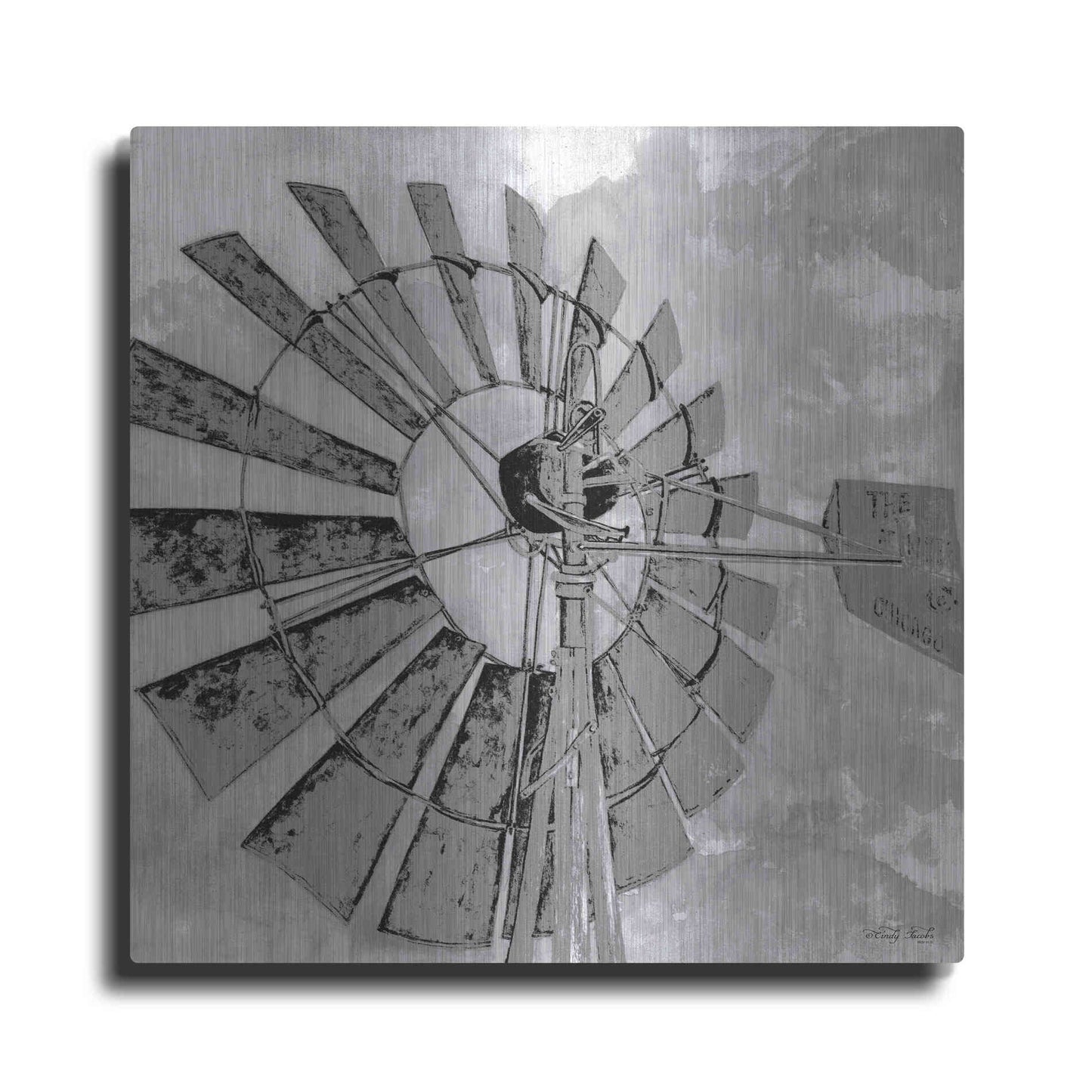 Luxe Metal Art 'Windmill Rotor' by Cindy Jacobs, Metal Wall Art