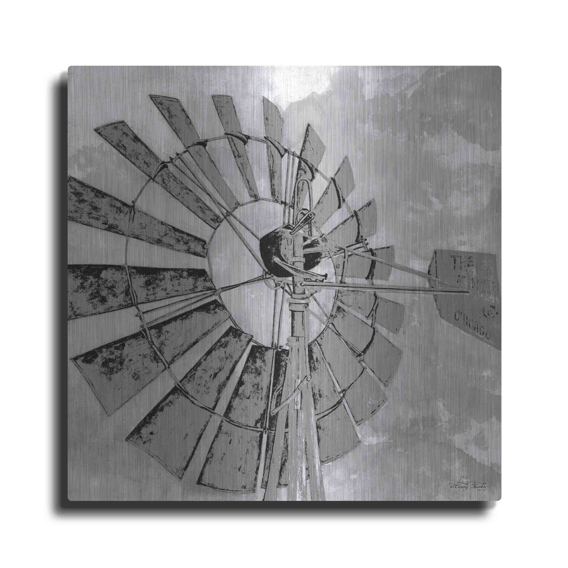 Luxe Metal Art 'Windmill Rotor' by Cindy Jacobs, Metal Wall Art