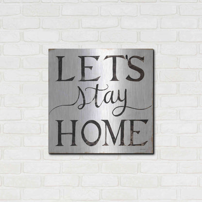 Luxe Metal Art 'Let's Stay Home I' by Cindy Jacobs, Metal Wall Art,24x24