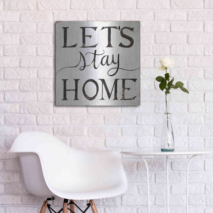Luxe Metal Art 'Let's Stay Home I' by Cindy Jacobs, Metal Wall Art,24x24
