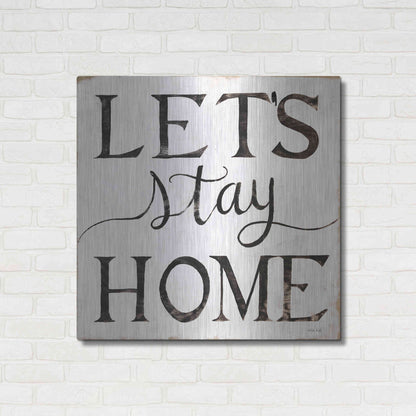 Luxe Metal Art 'Let's Stay Home I' by Cindy Jacobs, Metal Wall Art,36x36