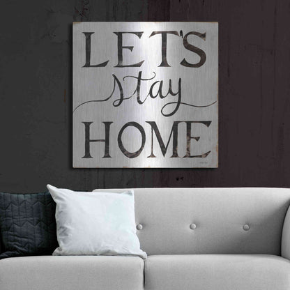 Luxe Metal Art 'Let's Stay Home I' by Cindy Jacobs, Metal Wall Art,36x36