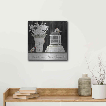 Luxe Metal Art 'Amaryllis Still Life' by Cindy Jacobs, Metal Wall Art,12x12