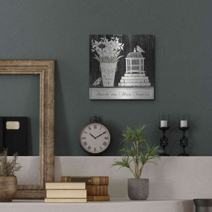 Luxe Metal Art 'Amaryllis Still Life' by Cindy Jacobs, Metal Wall Art,12x12