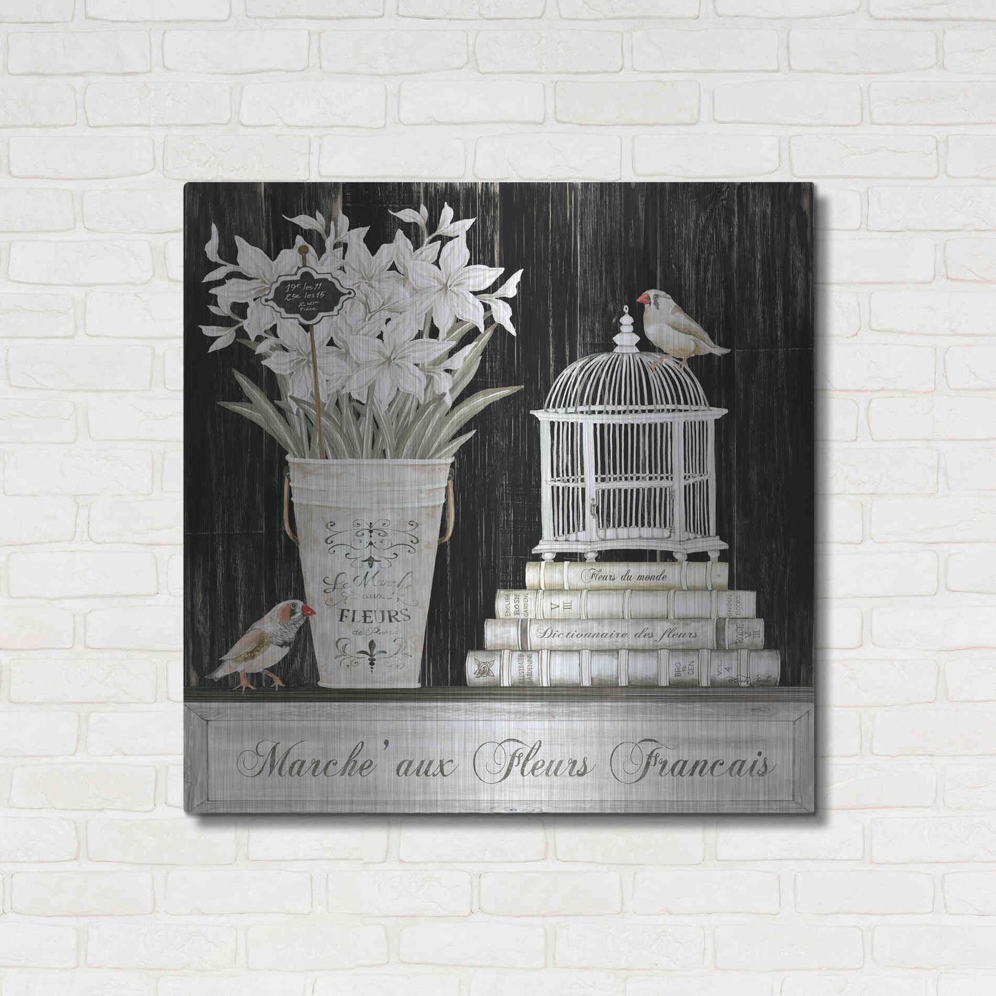 Luxe Metal Art 'Amaryllis Still Life' by Cindy Jacobs, Metal Wall Art,36x36