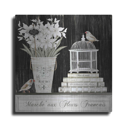 Luxe Metal Art 'Amaryllis Still Life' by Cindy Jacobs, Metal Wall Art