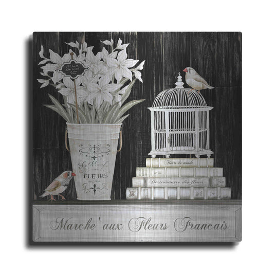 Luxe Metal Art 'Amaryllis Still Life' by Cindy Jacobs, Metal Wall Art