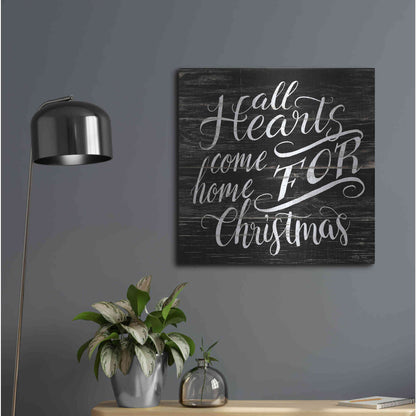 Luxe Metal Art 'Home For Christmas' by Cindy Jacobs, Metal Wall Art,24x24