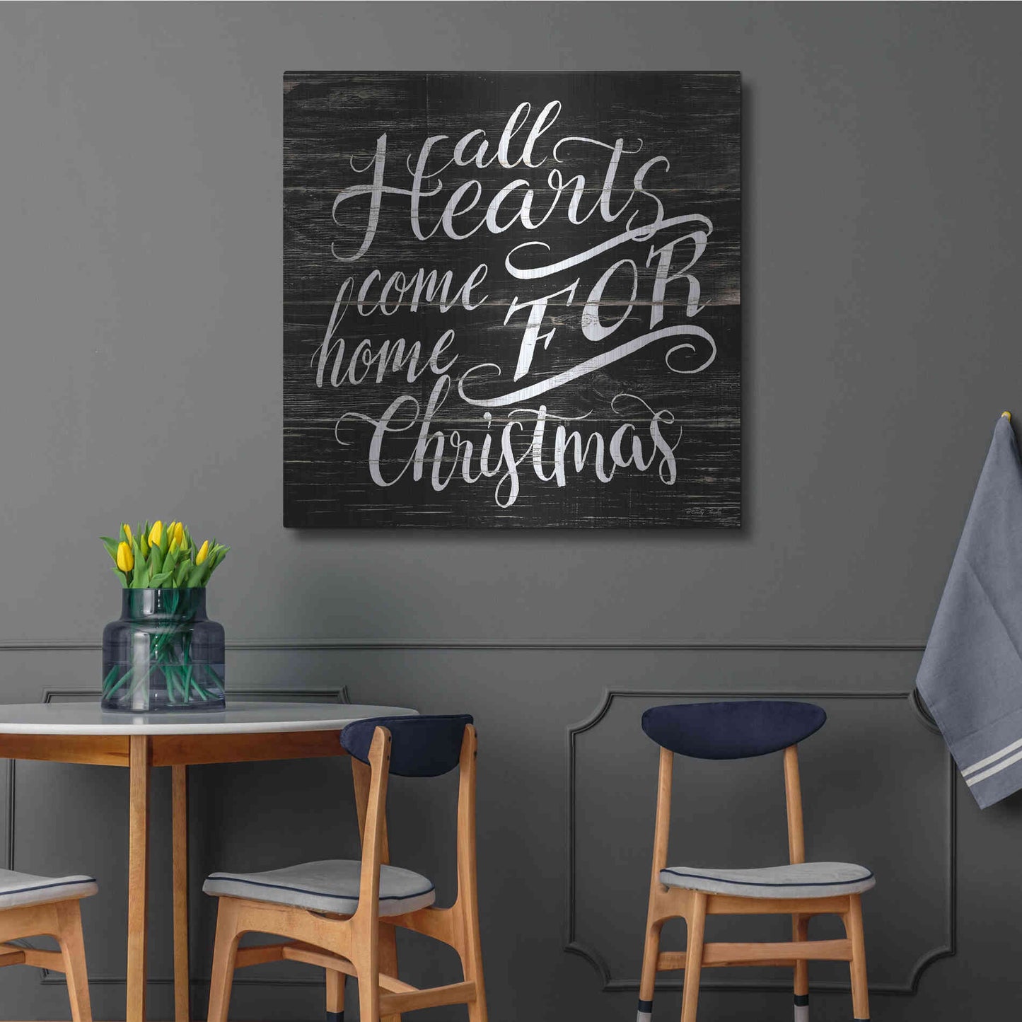 Luxe Metal Art 'Home For Christmas' by Cindy Jacobs, Metal Wall Art,36x36